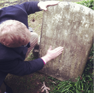 Jon makes the words appear. Image: Jill Caddell